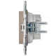 Розетка SKANDY 10А без заземл. защ. шторки SK-R01Sa песочн. IEK SK-R13-10-K98
