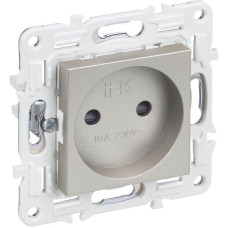 Розетка SKANDY 10А без заземл. защ. шторки SK-R01Sh шампань IEK SK-R13-10-K37