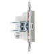 Розетка SKANDY 10А без заземл. защ. шторки SK-R01Sh шампань IEK SK-R13-10-K37