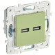 Розетка USB A+A 3.1А SKANDY SK-R15G мятный IEK SK-U21-D31-K06