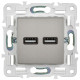 Розетка USB A+A 3.1А SKANDY SK-R15N никель IEK SK-U21-D31-K50