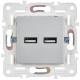 Розетка USB A+A 3.1А SKANDY SK-R15S серебр. IEK SK-U21-D31-K23