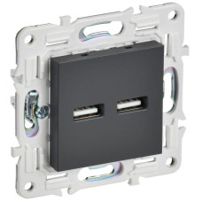 Розетка USB A+A 3.1А SKANDY SK-R15T титан IEK SK-U21-D31-K48