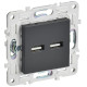 Розетка USB A+A 3.1А SKANDY SK-R15T титан IEK SK-U21-D31-K48