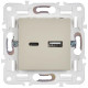 Розетка USB A+C 18Вт SKANDY SK-R13B беж. IEK SK-U22-018-K10