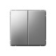Выключатель кнопочный 2-кл. ArtGallery (сх. 2) 10А механизм сталь SE GAL000917