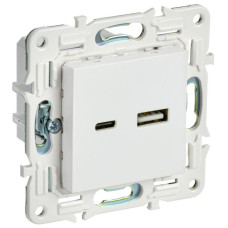 Розетка USB A+C 3.1А SKANDY SK-R14W арктич. бел. IEK SK-U22-D31-K01