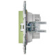 Розетка SKANDY 10А без заземл. без защ. шторок SK-R02G мятный IEK SK-R10-10-K06