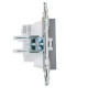 Розетка SKANDY 10А без заземл. без защ. шторок SK-R02Gr сер. IEK SK-R10-10-K03