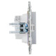 Розетка SKANDY 10А без заземл. без защ. шторок SK-R02S серебр. IEK SK-R10-10-K23