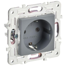 Розетка SKANDY 16А с заземл. без защ. шторок SK-R05Gr сер. IEK SK-R11-16-K03