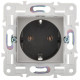 Розетка SKANDY 16А с заземл. без защ. шторок SK-R05N никель IEK SK-R11-16-K50