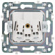 Розетка SKANDY 16А с заземл. без защ. шторок SK-R05N никель IEK SK-R11-16-K50