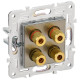 Аудиорозетка 4-м SKANDY SK-A01N никель IEK SK-S40-K50