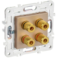 Аудиорозетка 4-м SKANDY SK-A01Sa песочн. IEK SK-S40-K98