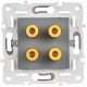Аудиорозетка 4-м SKANDY SK-A01Gr сер. IEK SK-S40-K03