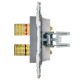 Аудиорозетка 4-м SKANDY SK-A01Gr сер. IEK SK-S40-K03