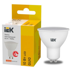 Лампа светодиодная Alfa 10Вт PAR16 софит 3000К GU10 230В (6шт) IEK LLA-PAR16-10-230-3-GU10-6
