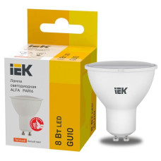 Лампа светодиодная Alfa 8Вт PAR16 софит 3000К GU10 230В (6шт) IEK LLA-PAR16-8-230-3-GU10-6