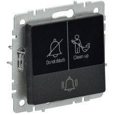 Кнопка звонка BRITE 10А ВС10-1-9-БрЧ для отелей с индик. механизм черн. IEK BR-V14-2-10-K02