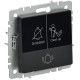 Кнопка звонка BRITE 10А ВС10-1-9-БрЧ для отелей с индик. механизм черн. IEK BR-V14-2-10-K02