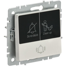 Кнопка звонка BRITE 10А ВС10-1-9-БрЖ для отелей с индик. механизм жемчуж. IEK BR-V14-2-10-K36