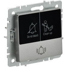 Кнопка звонка BRITE 10А ВС10-1-9-БрС для отелей с индик. механизм сталь IEK BR-V14-2-10-K46