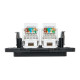 Розетка компьютерная 2-м Стокгольм RJ-45 механизм черн. EKF EZK02-035-10
