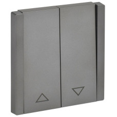 Выключатель жалюзи СП FORTE&PIANO 10А FP511 сталь IEK FP-V15-0-10-1-K46