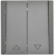 Выключатель жалюзи СП FORTE&PIANO 10А FP511 сталь IEK FP-V15-0-10-1-K46