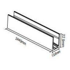 Комплект монтажного накладного профиля 2440х13х23 для ленты NEON 1120 HB VARTON V4-NS-00.0047.STR-0009