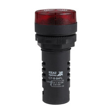 Зуммер с непрерывным сигналом OptiSignal Compact D22 С7-B-B4CL красн. с подсветкой 24В AC/DC КЭАЗ 362176