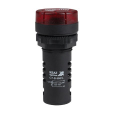 Зуммер с пульсирующим сигналом OptiSignal Compact D22 С7-B-M4FL красн. с подсветкой 230В AC/DC КЭАЗ 362174