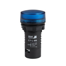 Лампа светодиодная OptiSignal Compact D22 С7-L-M6 син. 230В AC/DC XB7EV06MP КЭАЗ 362162