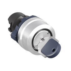 Головка переключателя с ключом на 2 положения с фиксацией стандартная ручка алюм. черн. DKC M22S-KL2A