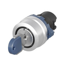 Головка переключателя с ключом на 3 положения с возвратом стандартная ручка алюм. черн. DKC M22S-KM3A