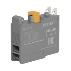Блок контактный с клеммными зажимами под винт нормально-замкнутый DKC MC-NCPS