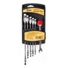 Набор гаечных комбинированных трещоточных ключей НТК-6 (8-17) KBT-PROFESSIONAL КВТ 91948