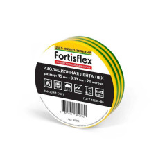 Изолента ПВХ 15х0.13х20 желт./зел. Fortisflex 90810