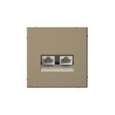 Розетка компьютерная 2-м ArtGallery RJ45 + RJ45 кат.5E механизм мокко SE GAL000685