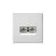 Розетка компьютерная 2-м ArtGallery RJ45 + RJ45 кат.5E механизм сталь SE GAL000985