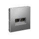 Розетка компьютерная 2-м ArtGallery RJ45 + RJ45 кат.5E механизм сталь SE GAL000985