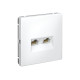 Розетка компьютерная 2-м ArtGallery RJ45 + RJ45 кат.5E механизм лотос SE GAL001385