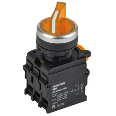 Переключатель 2 полож. 1НО+1НЗ с подсветкой желт. MASTER IEK MI-SW60-11XD-3-14-2-K05