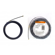 Нейлоновая кабельная протяжка НКП диаметр 4мм длина 15м с наконечниками (черная) TDM