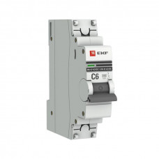 Выключатель автоматический модульный 1п C 6А 6кА ВА 47-63 DC PROxima EKF mcb4763-DC-1-06C-pro