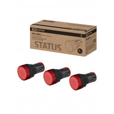 STATUS Лампа сигнальная AD-22DS, LED, d22 мм, 24-440 В AC/DC, красный TDM