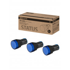 STATUS Лампа сигнальная AD-22DS, LED, d22 мм, 24-440 В AC/DC, синий TDM