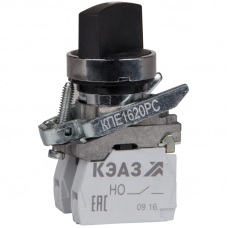 Переключатель КПЕ1620РС 2но+0нз ручка фикс 2поз IP65черн. КЭАЗ 248265