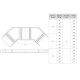 Угол для лотка горизонтальный 90град. 100x200мм EKF glt90100200